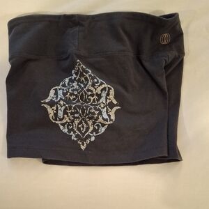 Marika Black Skort with Silver Pattern